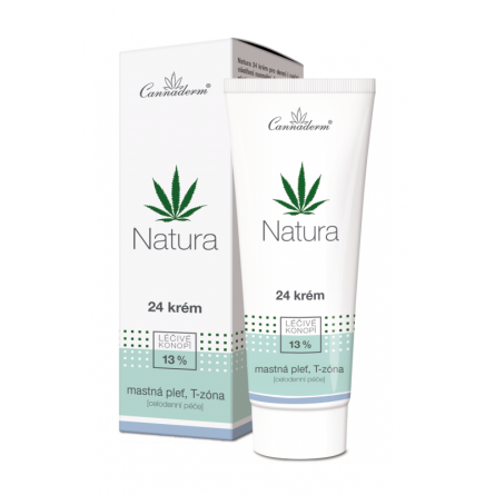 Cannaderm Natura 24 krém na mastnou pleť 75 g