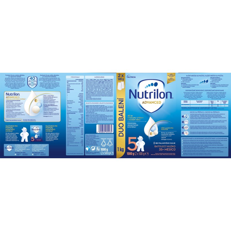 NUTRILON 5 Advanced 2x500 g duobalení