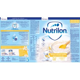 NUTRILON První kaše rýžová s příchutí vanilky 225 g