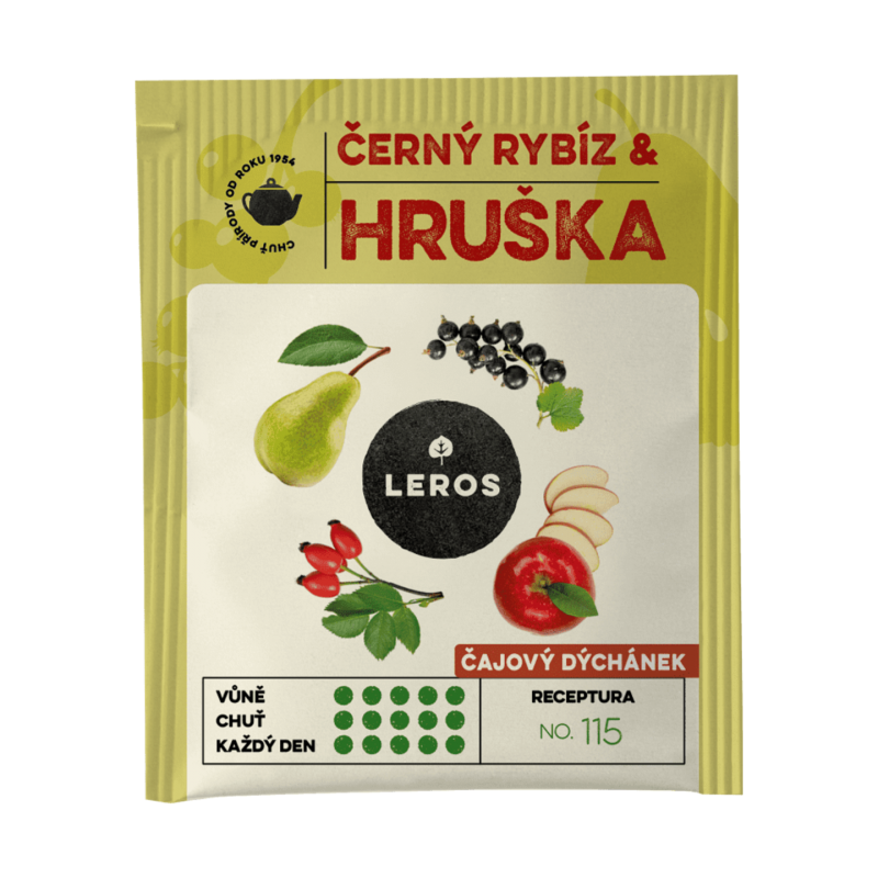 LEROS Čajový dýchánek černý rybíz & hruška 20x2.5 g