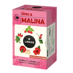 LEROS Čajový dýchánek šípek & malina 20x2 g