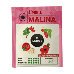 LEROS Čajový dýchánek šípek & malina 20x2 g