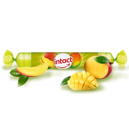 Intact Hroznový cukr s vitaminem C mango rolička 40 g