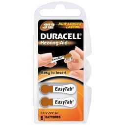 Duracell DA312 PR41 baterie do naslouchadel 6 ks