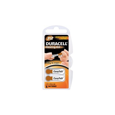 Duracell DA312 PR41 baterie do naslouchadel 6 ks