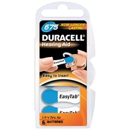 Duracell DA675 EasyTab baterie do naslouchadel 6 ks