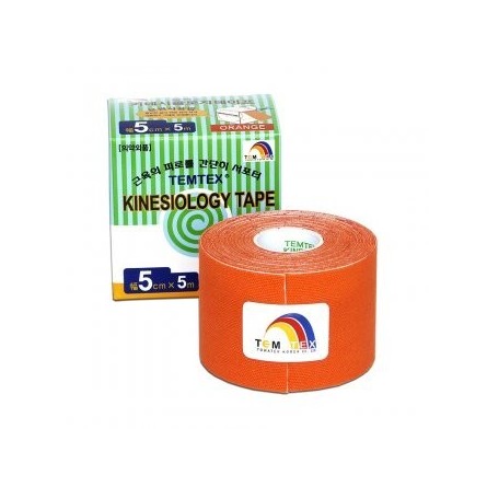 TEMTEX Kinesio tape 5 cm x 5 m tejpovací páska oranžová