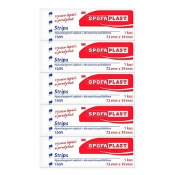 3M SPOFAPLAST 156N Strips náplasti 72 mm x 19 mm 5 ks