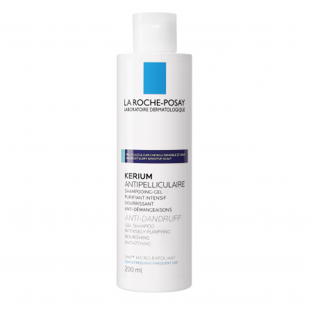 LA ROCHE-POSAY Kerium Gelový šampon na mastné lupy 200 ml