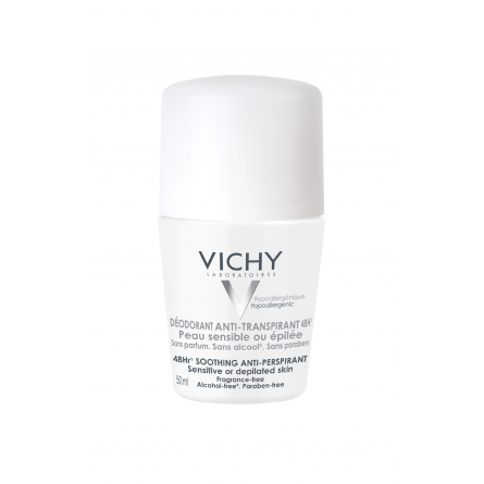 VICHY Antiperspirant 48h pro citlivou nebo depilovanou pokožku roll-on 50 ml