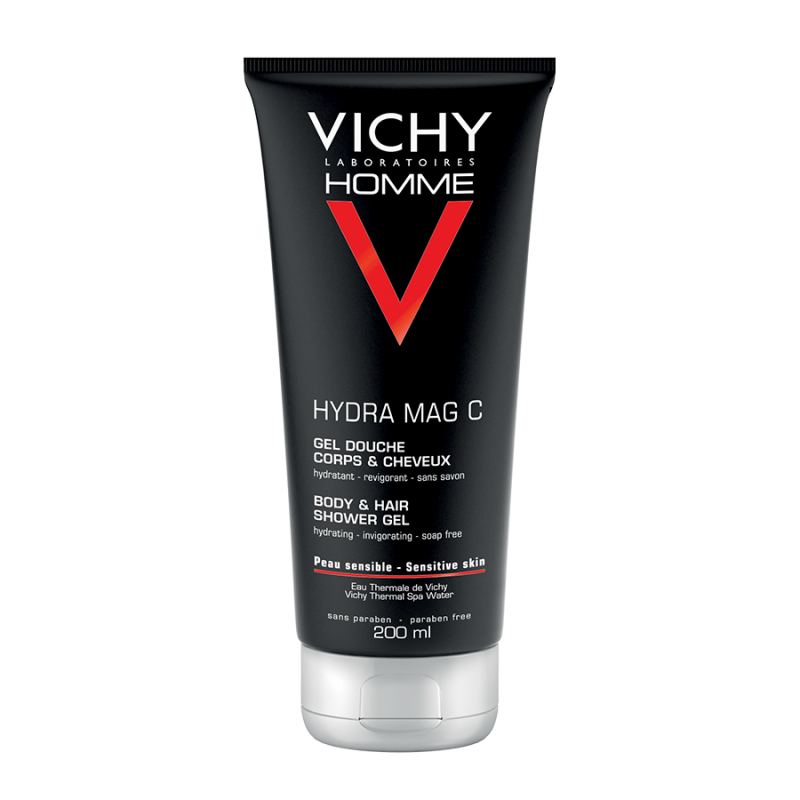 VICHY Homme MAG C Hydratacní povzbuzující sprchový gel na tělo a vlasy 200 ml