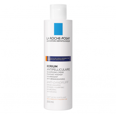 LA ROCHE-POSAY Kerium Krémový šampon na suché lupy 200 ml