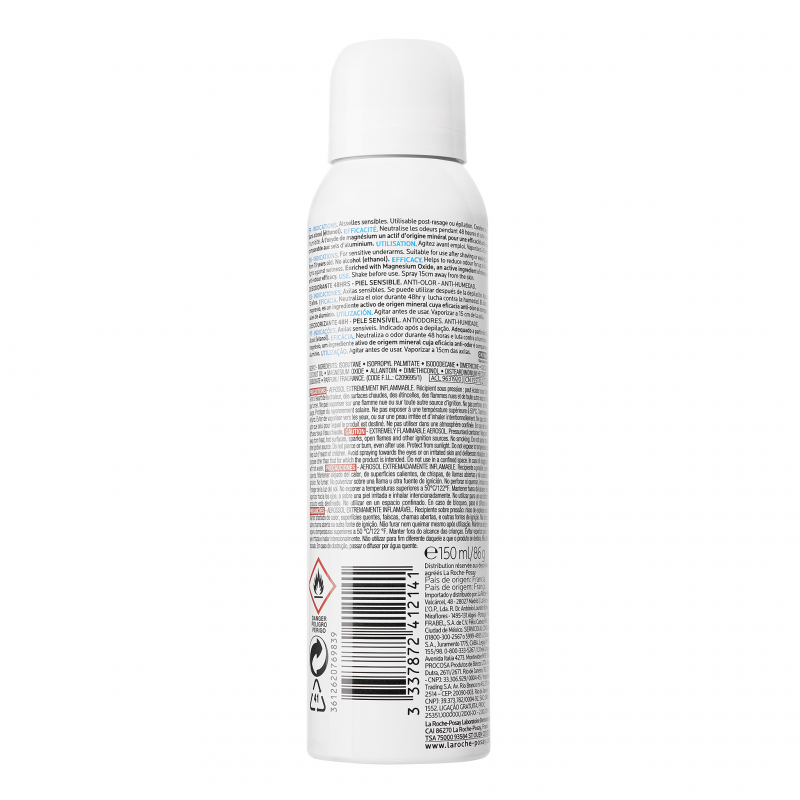 LA ROCHE-POSAY Fyziologický deodorant Aerosol 48H pro citlivou pokožku ve spreji 150 ml