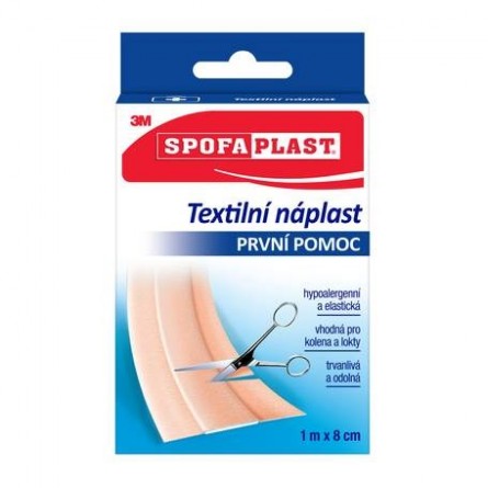 3M SPOFAPLAST 164 Textilní elastická náplast 8 cm x 1 m