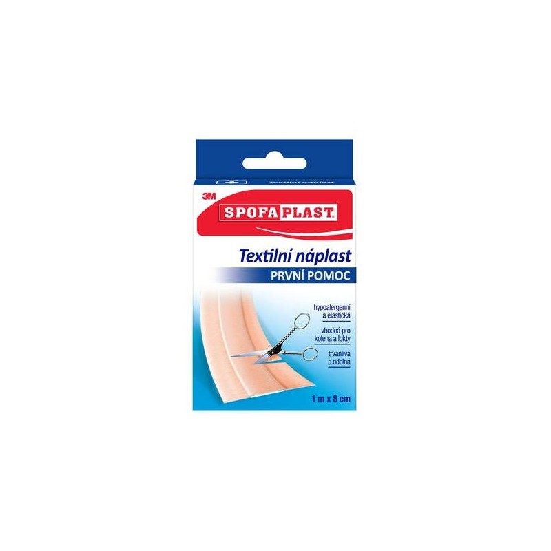 3M SPOFAPLAST 164 Textilní elastická náplast 8 cm x 1 m