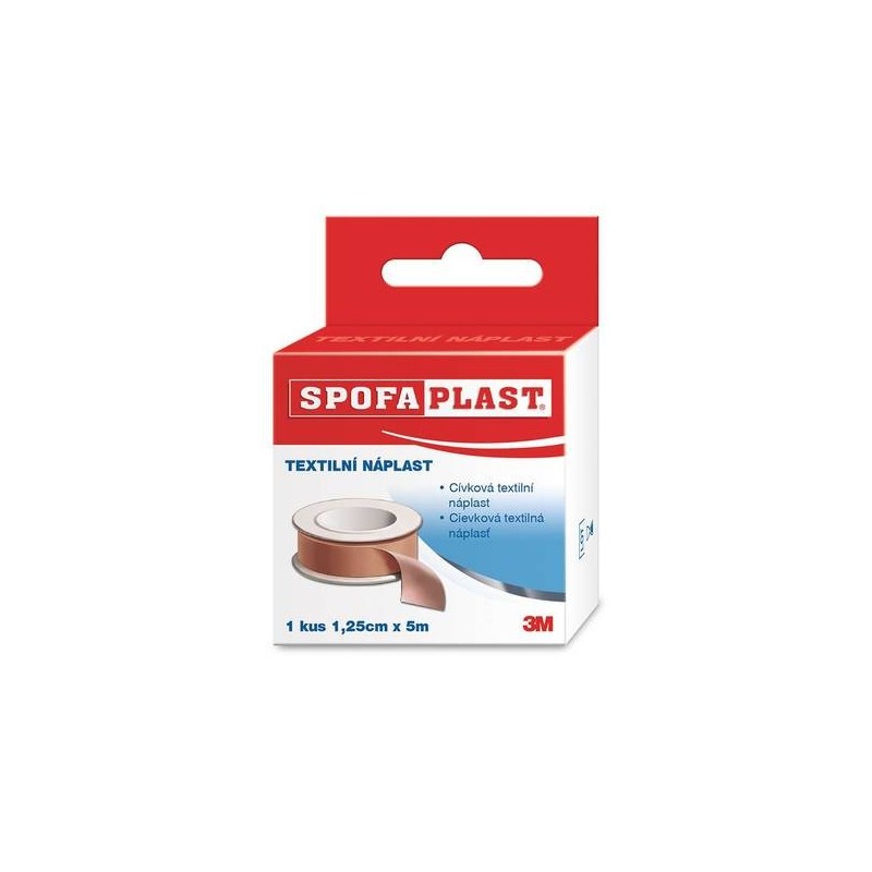 3M SPOFAPLAST 131SB Náplast cívková textilní 1.25 cm x 5 m