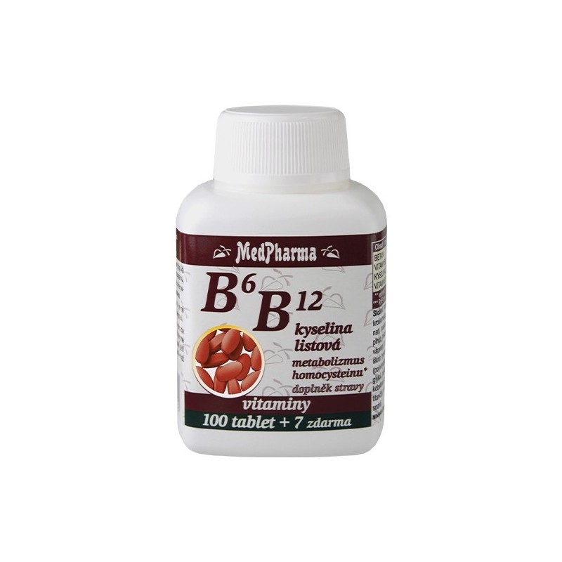 Medpharma B6 B12 + kyselina listová 107 tablet
