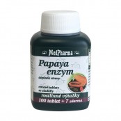 Medpharma Papaya enzym – cucavé pastilky bez cukru 107 tablet
