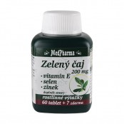 Medpharma Zelený čaj 200 mg + vitamin E + selen + zinek 67 tablet