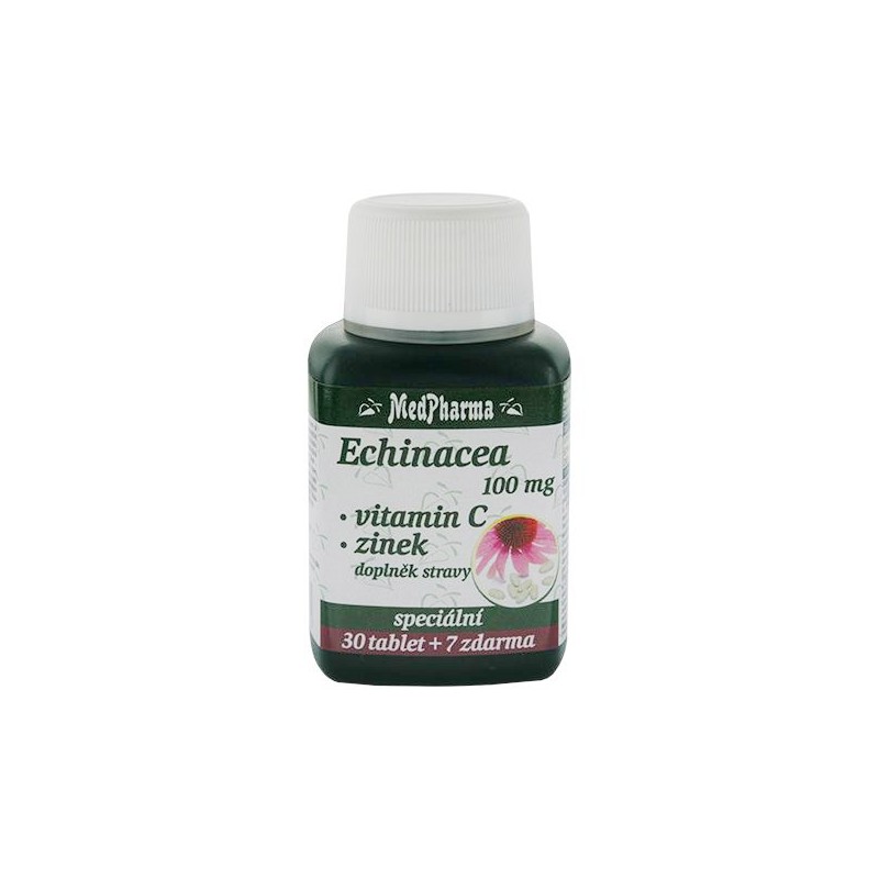 Medpharma Echinacea 100 mg + vitamin C + zinek 37 tablet