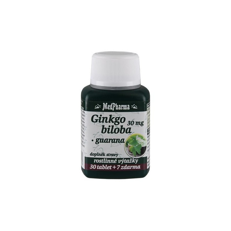 Medpharma Ginkgo biloba 30 mg + guarana 37 tablet