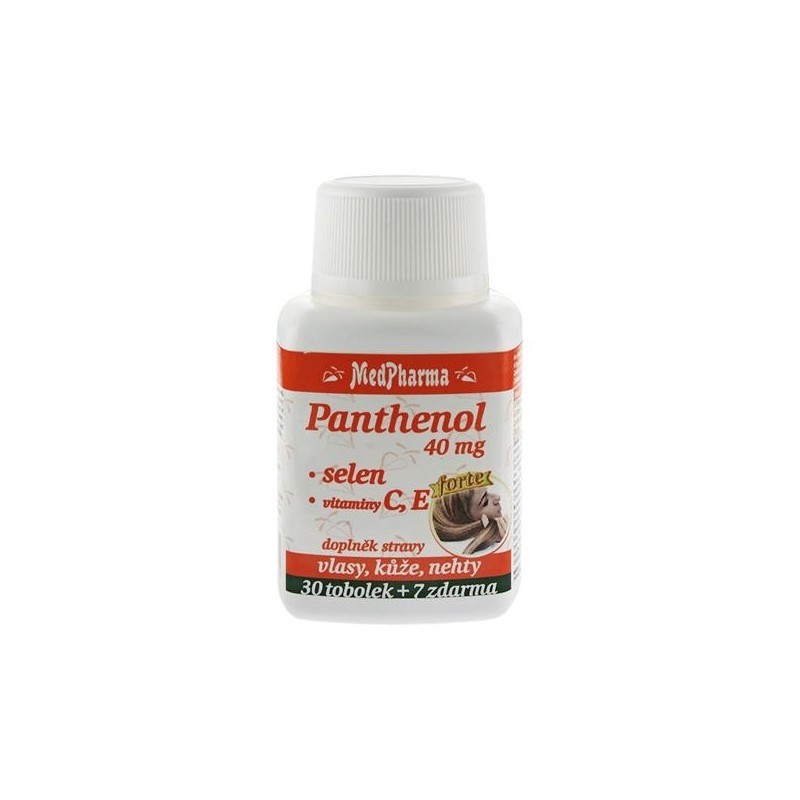 Medpharma Panthenol 40 mg + selen + vitamin C a E 37 tobolek