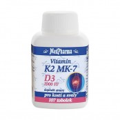 Medpharma Vitamin K2 MK-7 + D3 1000 IU 107 tobolek