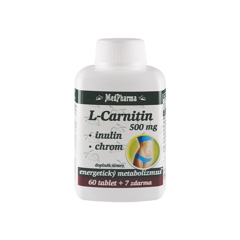 Medpharma L-Carnitin 500 mg + inulin + chrom 67 tablet