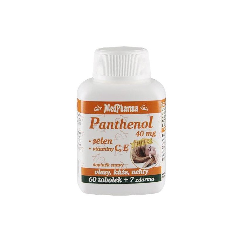 Medpharma Panthenol 40 mg + selen + vitamin C a E 67 tobolek