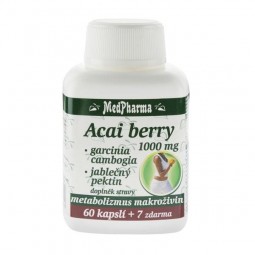 Medpharma Acai berry 1000 mg + garcinia cambogia + jablečný pektin 67 kapslí