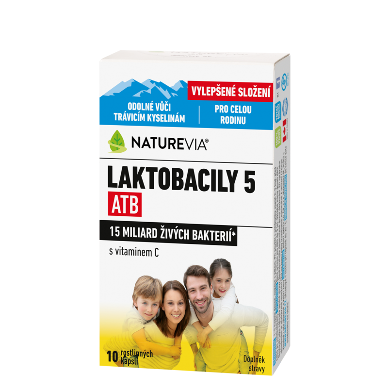 NatureVia Laktobacily 5 ATB 10 kapslí