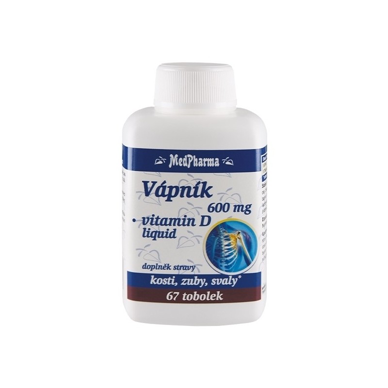 Medpharma Vápník 600 mg + vitamin D 67 tobolek