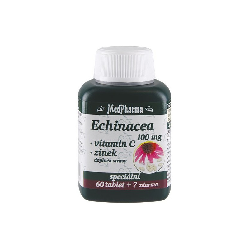 Medpharma Echinacea 100 mg + vitamin C + zinek 67 tablet