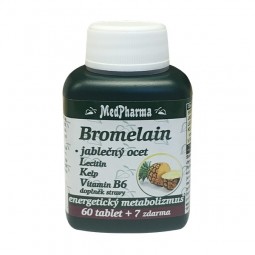 Medpharma Bromelain 300 mg + jabl.ocet + lecitin + kelp + B6 67 tablet
