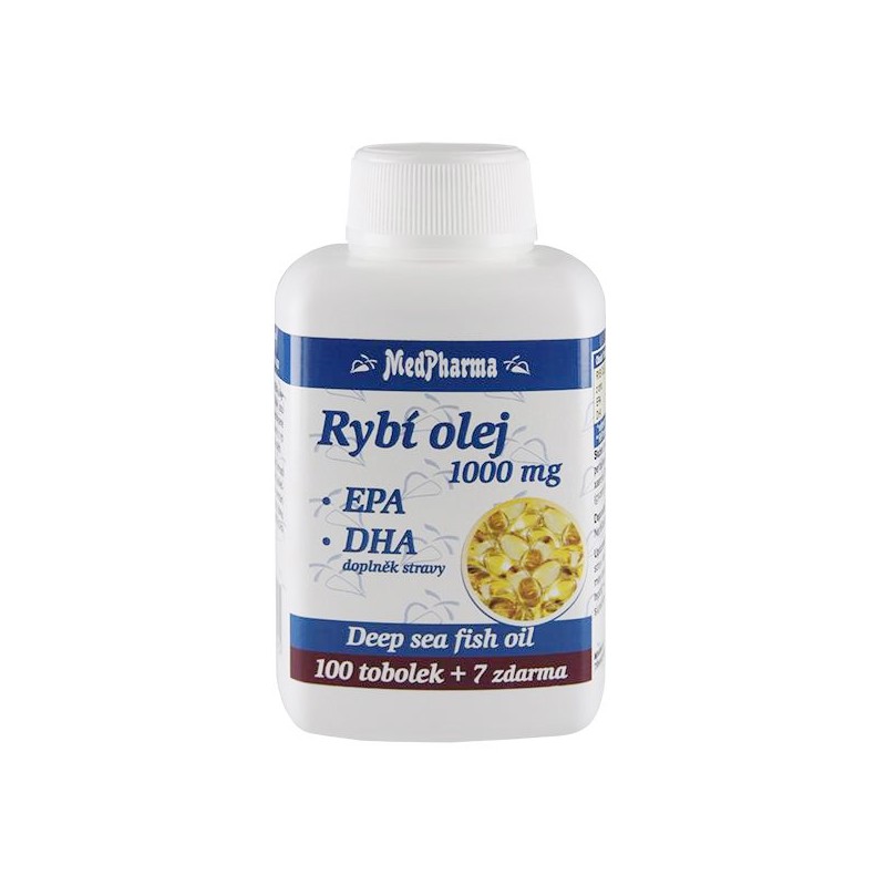 Medpharma Rybí olej 1000 mg – EPA + DHA 107 tobolek