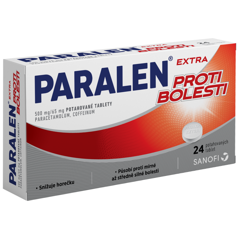 Paralen Extra proti bolesti 500mg/65mg 24 potahovaných tablet