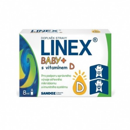 Linex Baby+ s vitaminem D 8 ml