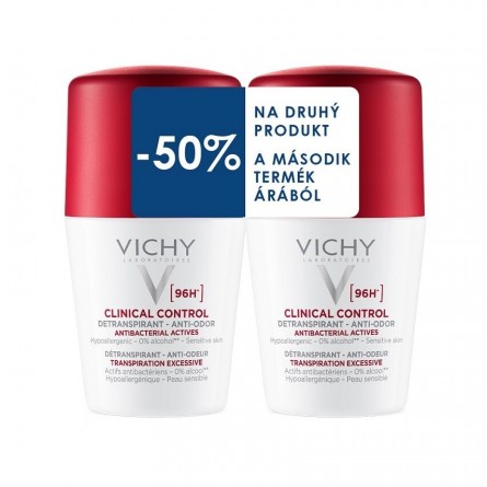 VICHY Homme 96H Detranspirant proti zápachu 2x50 ml