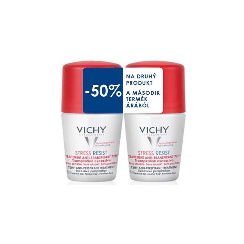 VICHY Stress Resist 72h proti nadměrnému pocení roll-on 2x50 ml