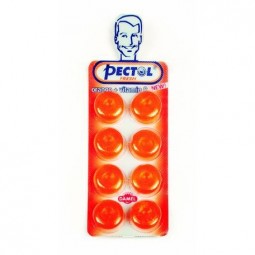 PECTOL Dropsy s pomerančovou příchutí a vitaminem C blistr 8 ks