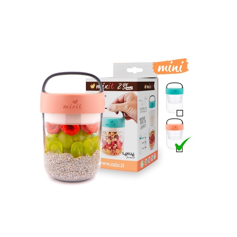 MIXIT 2go mini svačinový box lososový 400 ml