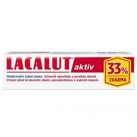 Lacalut Active zubní pasta 100 ml 33% zdarma