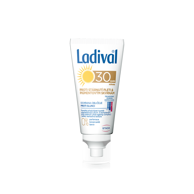 LADIVAL PROTI STÁRNUTÍ PLETI &amp; PIGMENTOVÝM SKVRNÁM - péče o obličej OF 30, 50 ml