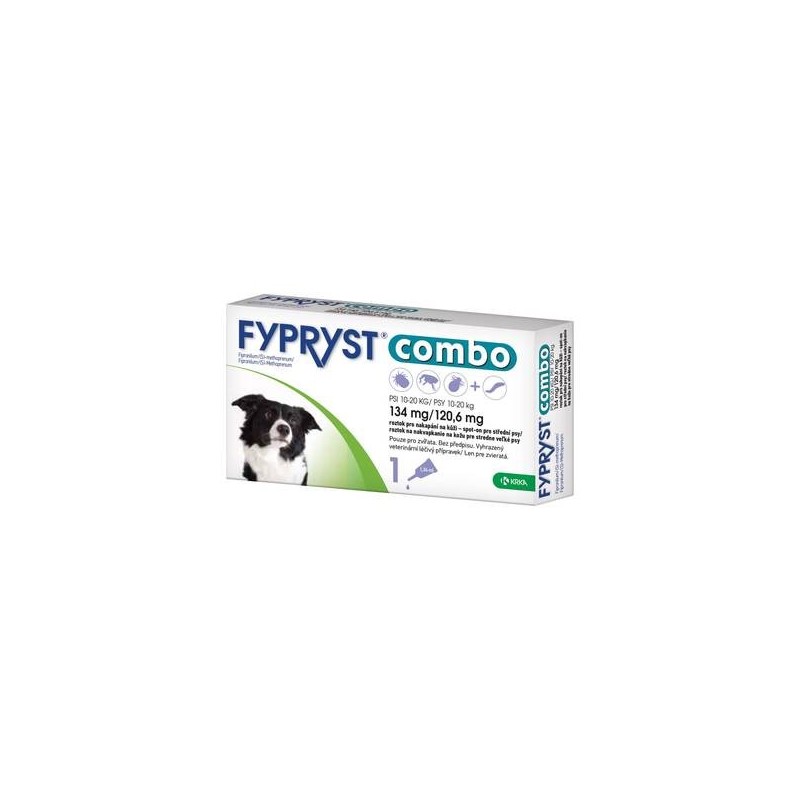FYPRYST Combo pro psy 10-20 kg roztok na kůži 1x1