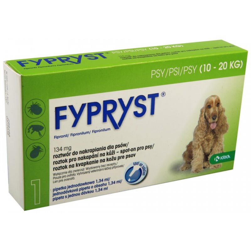 FYPRYST pro psy 10-20 kg roztok na kůži 1x1