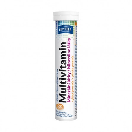 Biotter Multivitamín příchuť pomeranč 20 šumivých tablet