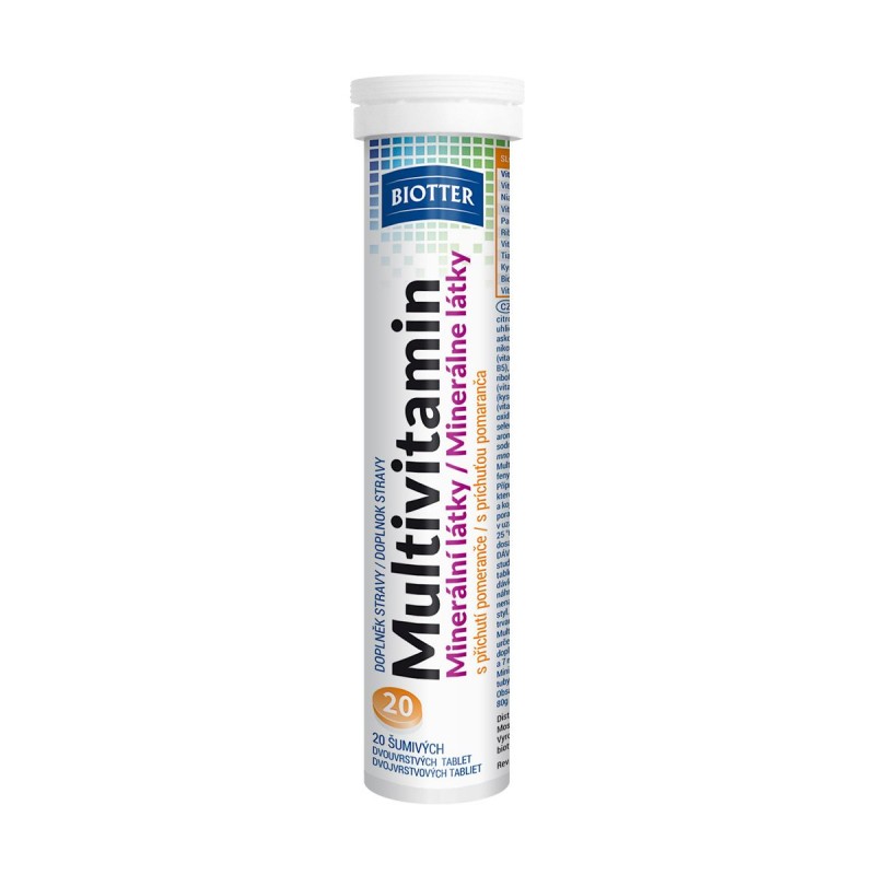 Biotter Multivitamín příchuť pomeranč 20 šumivých tablet