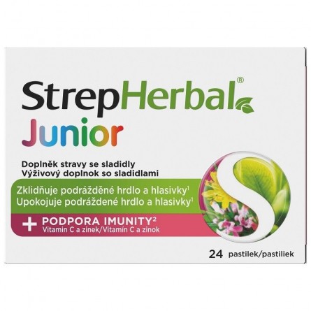 Strepherbal Junior 24 pastilek