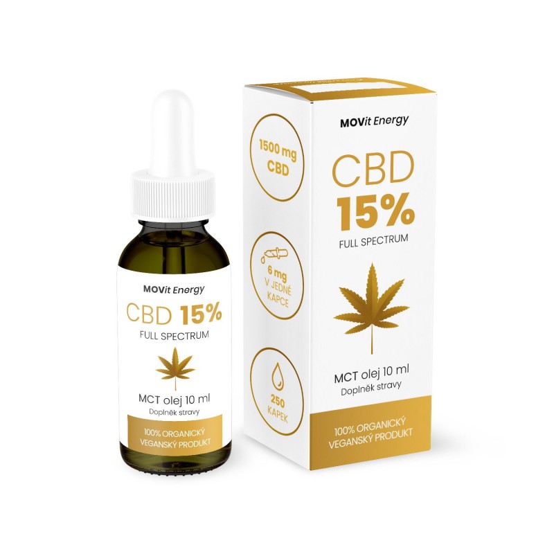 MOVIT CBD 15% Full Spectrum Vegan MCT olej 10 ml