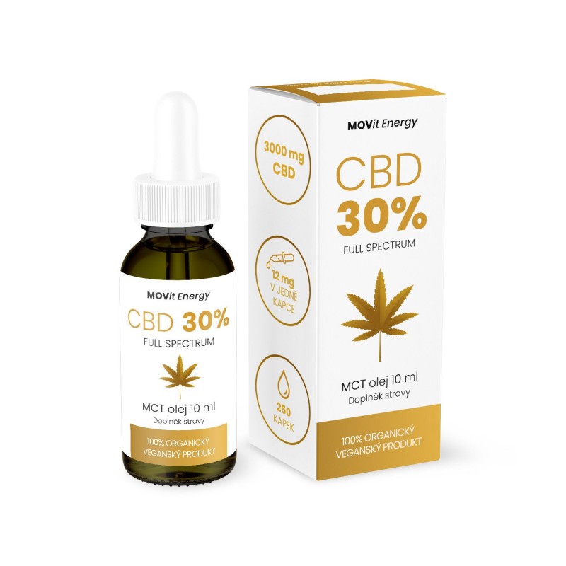 MOVIT CBD 30% Full Spectrum Vegan MCT olej 10 ml